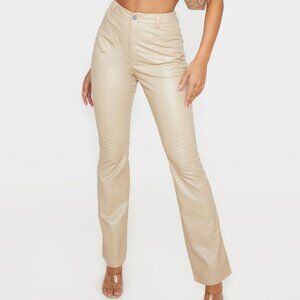 Marc Jacobs 100% Lambs Skin Leather Cream Pants EUC sz 4 made in USA